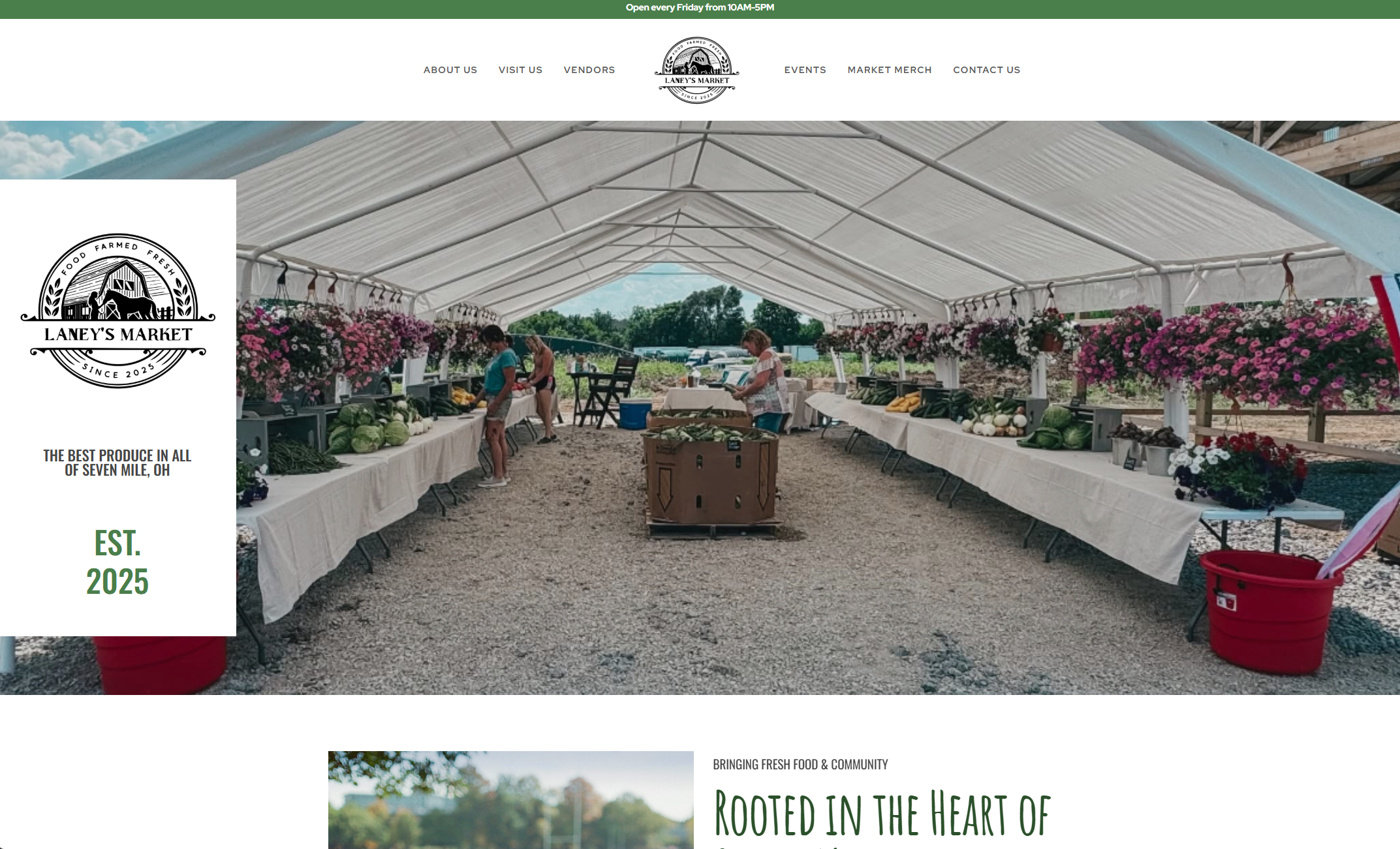 Laneys Market Website Screenshot