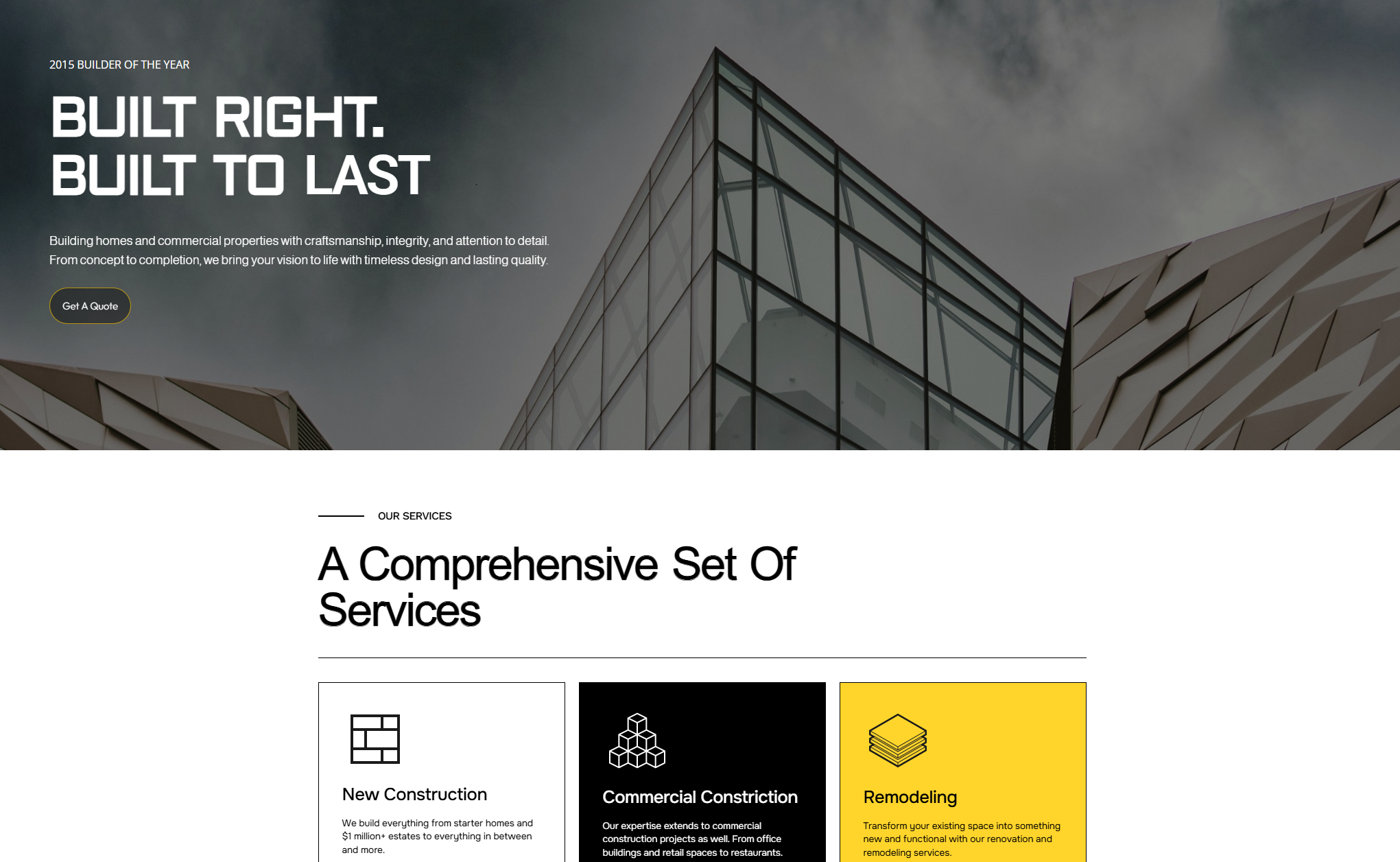 Construction Website Screenshot